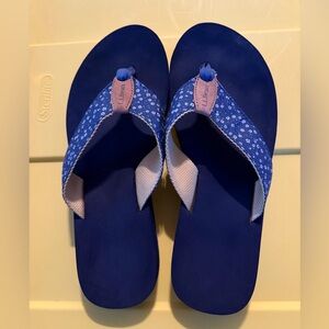 L.L. Bean Navy flip/flop Sandals. Never worn. Smoke free pet free